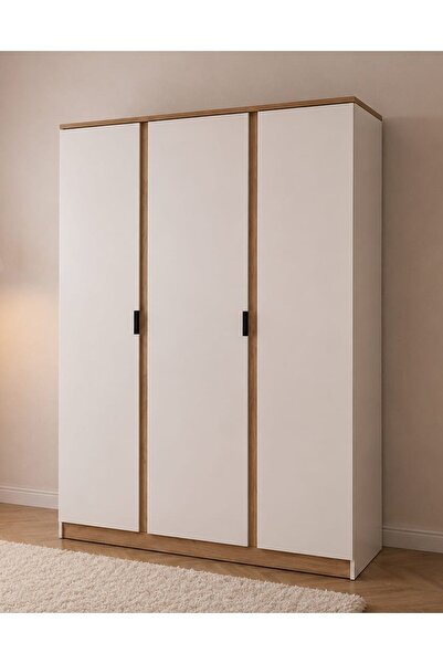 Noiss Home Decor Asel 3 Kapaklı Elbise Dolabı Modern Gardırop Kıyafet Dolabı