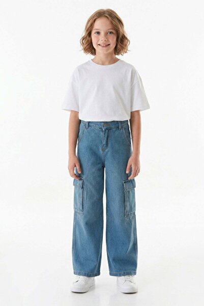 Fulla Moda 100% Cotton Cargo Pocket Pack Girls' Pants