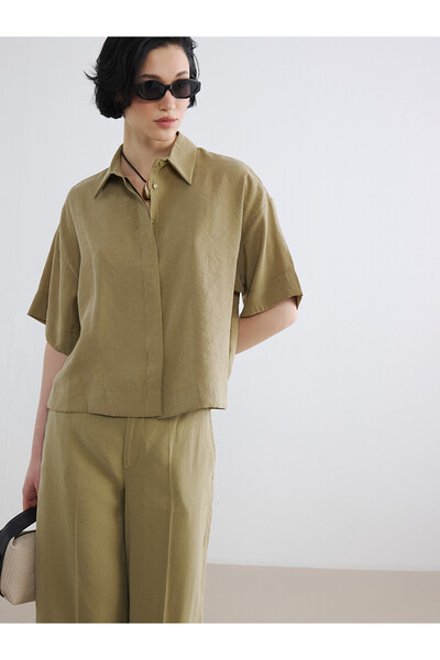 LC Waikiki Two Mt Shop Quality Modal Blend Crop Women's Shirt