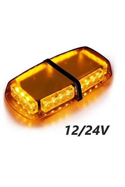 OEM Μαγνητικός Πορτοκαλί Φάρος 24Led Strobe Light Bar 12V-24V -