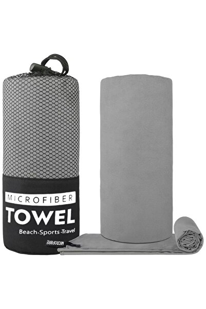 Choice L 76x152 CM GRAY 1 Pcs Microfiber Towel Sports Quick-Drying Super Abso...