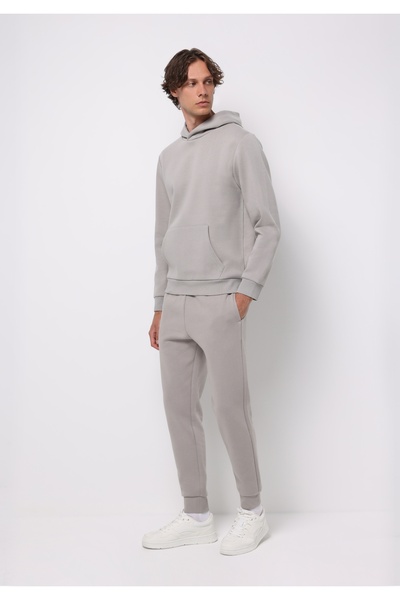 Colin's Slim Fit Mid Waist Plain Men's Gray Sweatpants