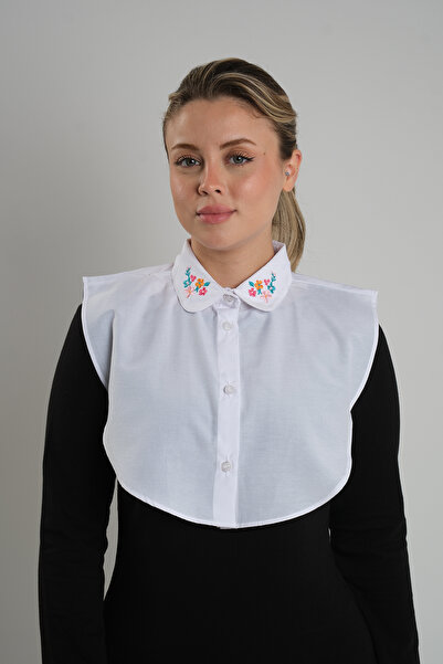 HÜRREMBONE SARAYDAN GELEN GÜZELLİK White Shirt Collar Neck Collar Terikoton E...
