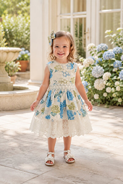 HC Kids Wear Rochie de zi de nastere cu flori pentru fete