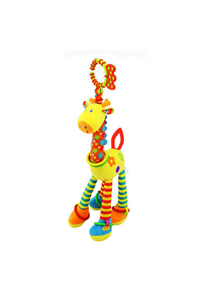 Choice New yellow 165 Soft Giraffe Zebra Animal Handbells Rattles Plush Infan...
