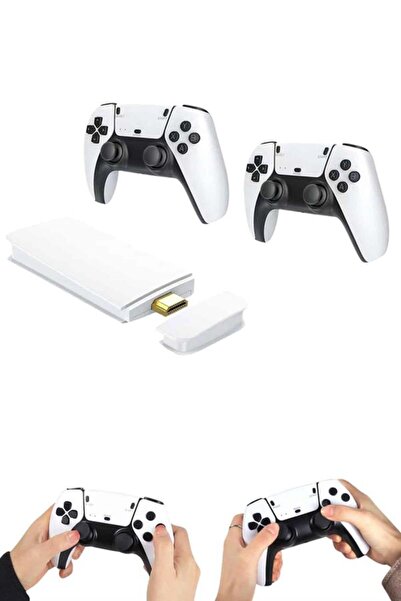 BŞK VİRGO 4K HD Görüntü Kaliteli Retro Game Stick 20000 Oyunlu Çift Kollu Beyaz Game Stick