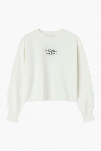 nk kids Nk girl's crew neck long sleeve graphic print sweatshirt, ages 8-14, ...