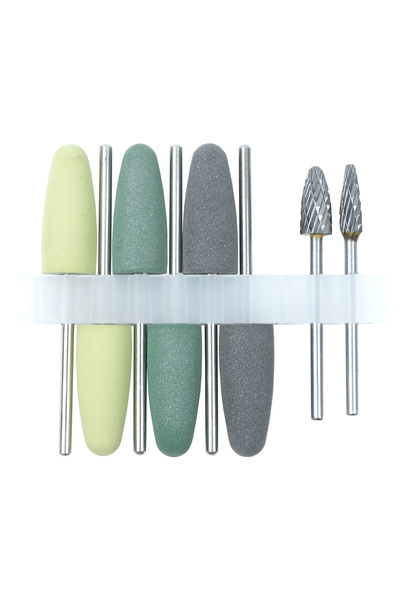 Choice 8Pcs/Set Dental Resin Base Polishing Burs Kits Dental Carbide Ball Str...