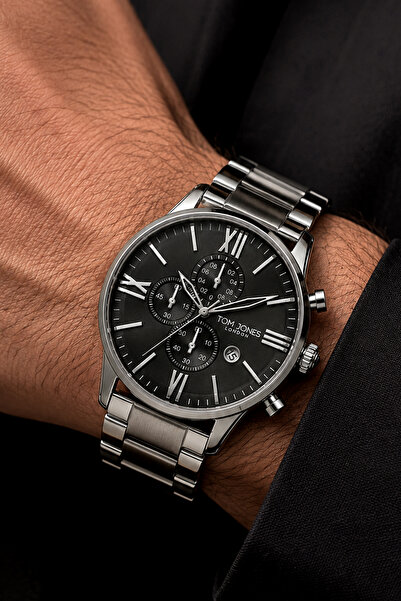 Tom Jones London Men's Wristwatch 3 Atm Water Resistant Silver Color Steel Wa...