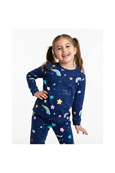MİLAYS LİFE HOME COLLECTİON DEVOJČIČKI 100% pamuk EXTRA MEKAN ŠARENI PIZAMA S...