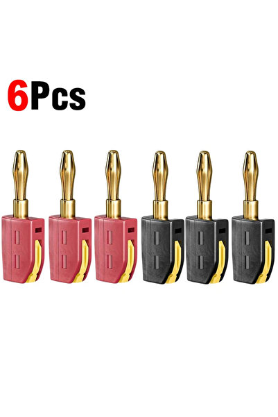 Choice5 3red 3black 1-6PCS Portable 32A 4mm Banana Plug Solderless Quick Conn...