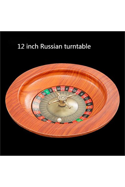 Choice Russian roulette 12" Wooden Russian Roulette board game lottery turnta...
