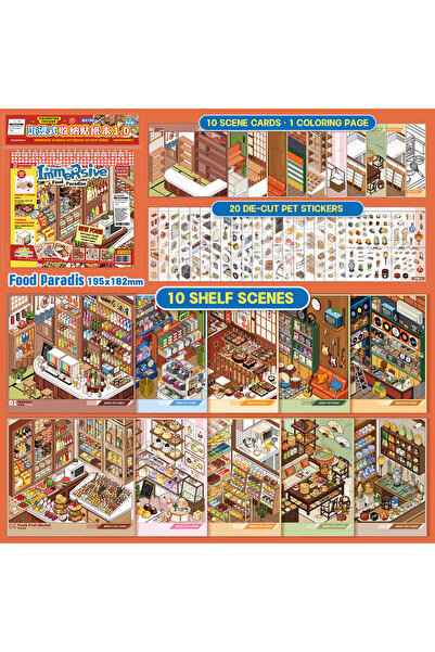 Choice meishi-guangchang 3D Miniature Immersive Storage Sticker Book, Exquisi...