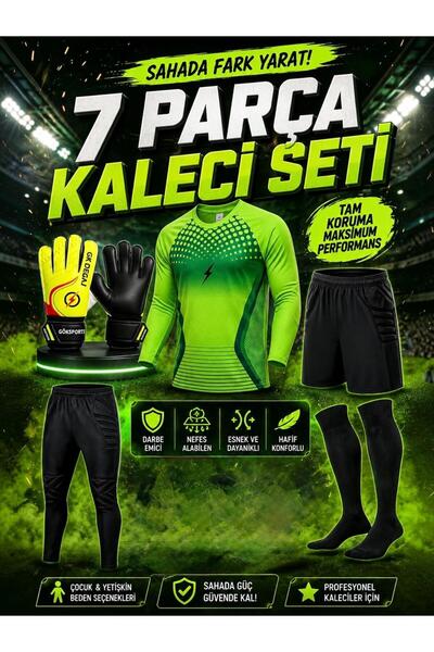 GK DEGAJ Çocuk Kaleci Forması Şortu Çocuk Kaleci Eldiveni Çocuk Kaleci Pantol...