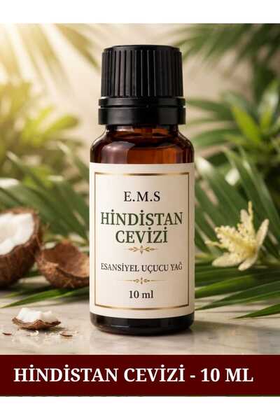 E.M.S AVM HİNDİSTAN CEVİZİ Esansiyel Uçucu Yağ Buhurdanlık Yağı Difüzör Esans...
