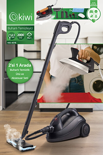 Kiwi Kazanlı Ütüye Dönüşebilen Buharlı Temizleyici, Ksc 4218, 2000W / ml, 15 ...