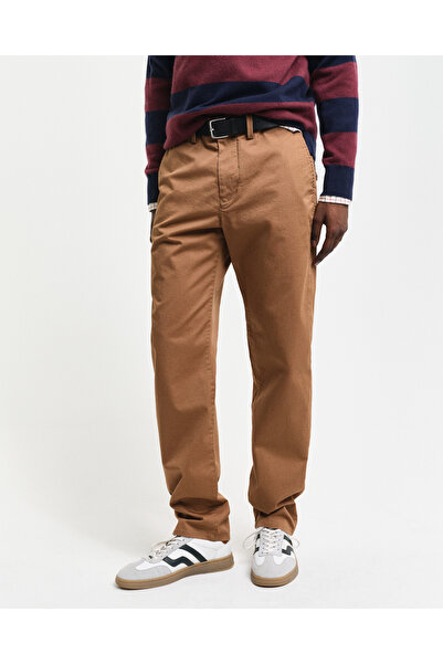 Gant Erkek Kahverengi Regular Fit Chino Pantolon