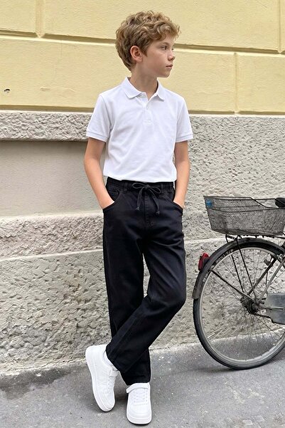 Fulla Moda Baggy Boys' Trousers with Tie Waist