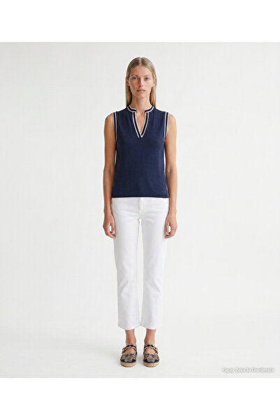 Yargıcı Regular Hakim Collared Sleeveless Sweater