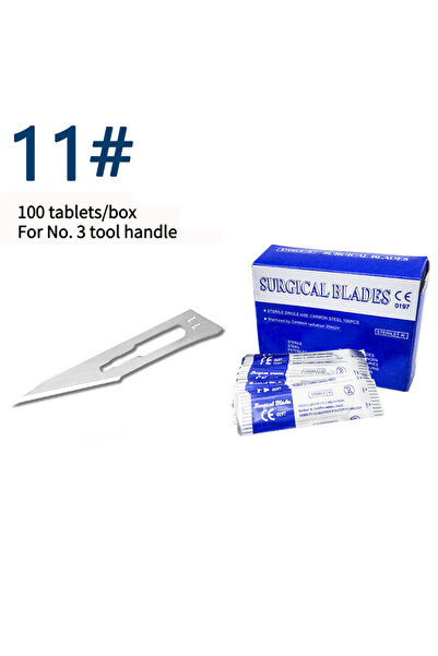 Choice1 Blades 11 100PCS/BOX Sterile Surgical Scalpel Blades, Carbon Steel - ...