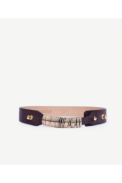 Yargıcı Leather Waist Belt with Accessory Detail