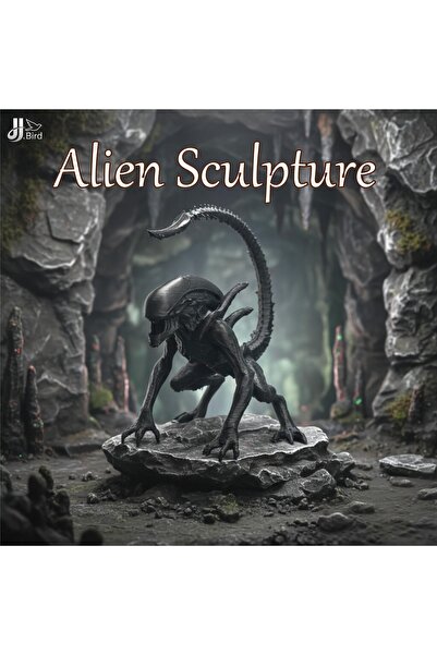 Choice Black A sci-fi style black alien modeling ornaments, desktop decoratio...
