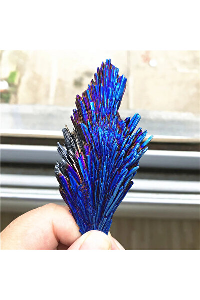 Choice 50-70g 1PC Natural Black Tourmaline Peacock Feather Electroplated Crys...