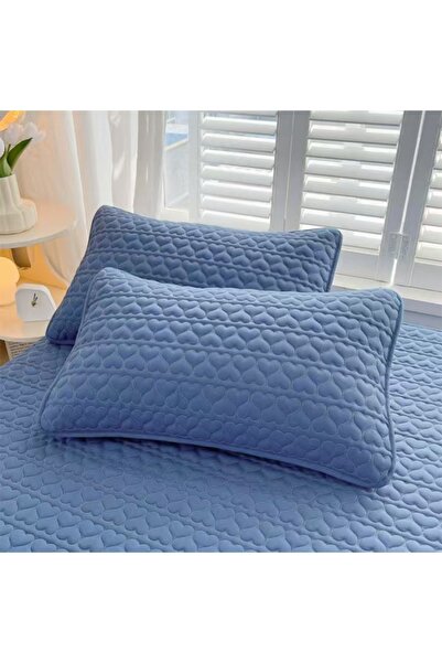 Choice5 Blue Cotton Pillow Cover Head oil Anti Mite Pillow Case Protector Wat...