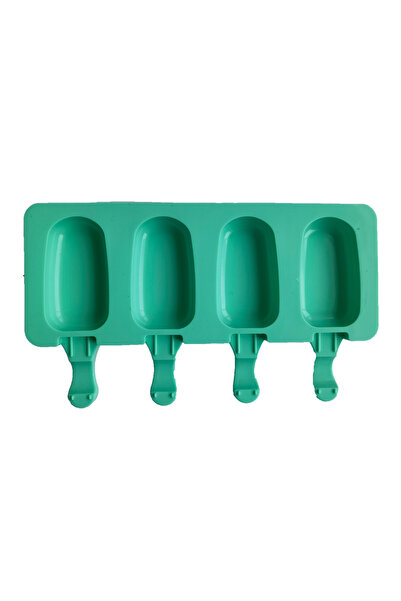 Choice3 013green 4 Cells Oval Silica Gel Mold Silicone Ice Cream Mold Popsicl...