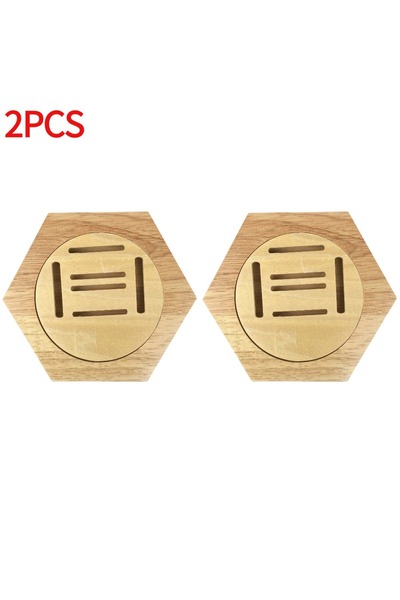 Choice1 2pcs Wooden Medal Display Stand Hexagonal Cellular Design Sports Awar...
