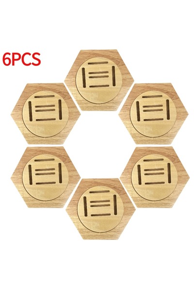 Choice 6pcs Wooden Medal Display Stand Hexagonal Cellular Design Sports Award...
