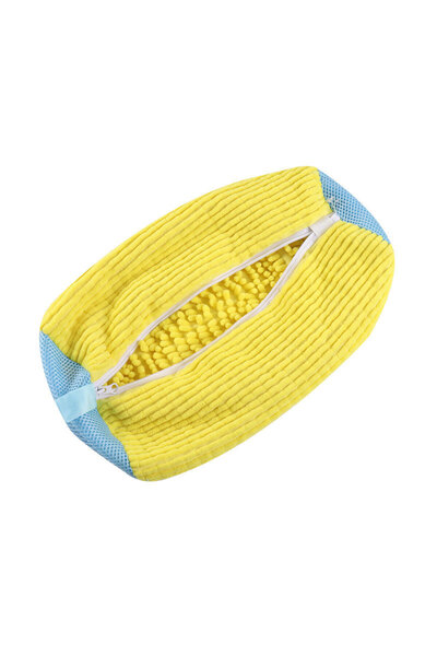 choice2 YELLOW Fluffy Fiber 360 ° Surround Cleaning Shoe Washing Bag - Reusab...