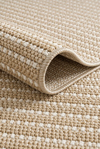 SANRUGS Home & Living PISA Bej Krem Şık ve Minimalist Tasarımlı, Yumuşak Bukl...