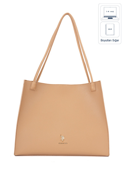 U.S. Polo Assn. حقيبة كتف نسائية باللون البيج Us26541