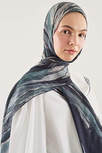 DeFacto Fresh Scarfs X Indigo Batik Viscose Shawl I1751Ax26Sm