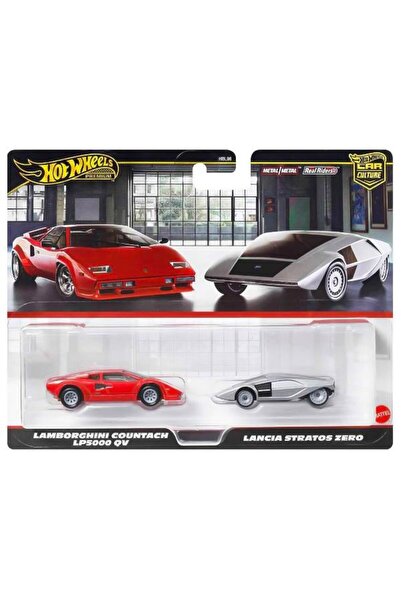 HOT WHEELS مجموعة لامبورغيني كونتاك LP5000 QV ولانسيا ستراتوس زيرو الفاخرة ال...