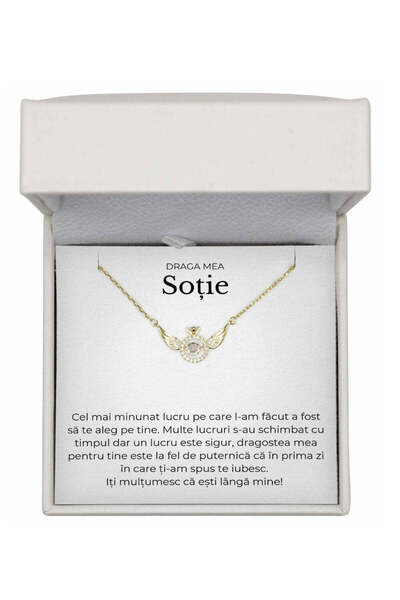 The Jewel Heart Bijuterii Guardian Angel Auriu Romantice pentru Sotie de Ziua...