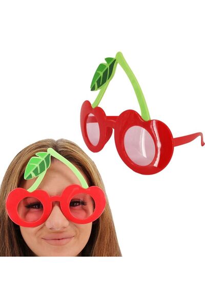 partidolu Hawaian Tropical Red Cherry Shaped Party Glasses