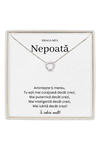 The Jewel Heart Colier Forever Yours cu pandantiv inimă pentru nepoata mea de...