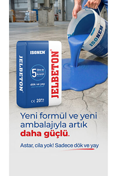 Isonem Jel Beton Kendinden Yayılan Zemin Kaplaması 20 kg - Mavi