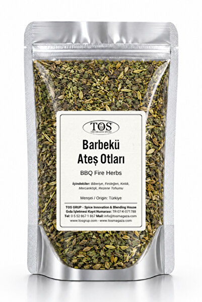 TOS The Organic Spices Barbekü Ateş Otları 100 gr BBQ Fire Herbs - Premium Qu...