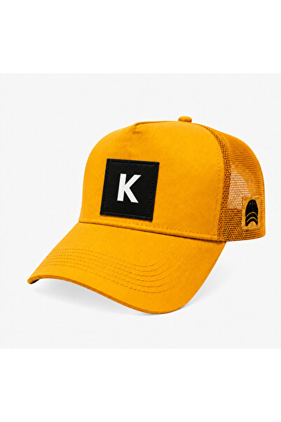all hats قبعة بيسبول شبكية مزينة بحرف K