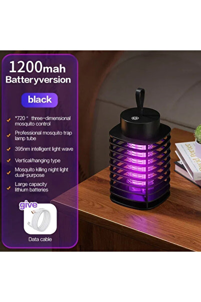 Choice1 Black USB Charging Electric Shock Mosquito Killer Lamp USB 5V Fly Tra...