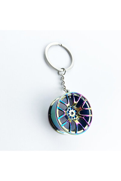 Choice1 wheel Color Metal Keychain Car Wheel Key Chain Auto Decoration Bottle...