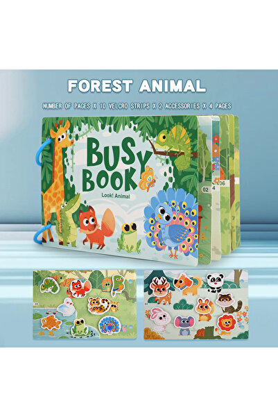 Choice Forest Animal Montessori Baby Busy Book My First Quiet Book Paste Earl...