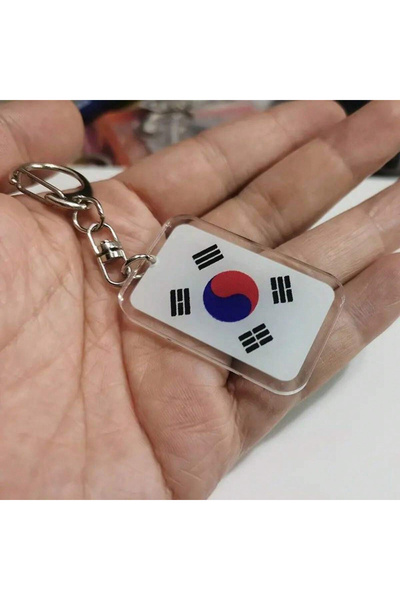 Choice style1 Acrylic South Korean Flag Keychain. Perfect for Keys, Bags & Ca...