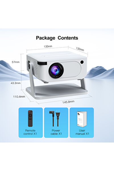 Choice US Plug White Xnano Projector 4K HA109 Android 11 Smart Projectors Bt5...