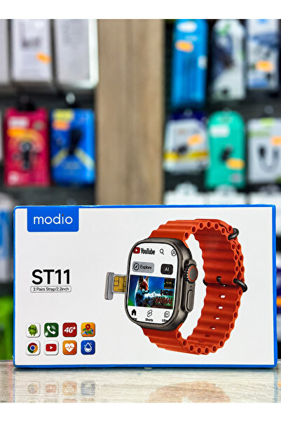 Modio ساعة ذكية ST11 مع 3 أزواج من الأحزمة