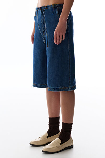 Penti Denimblaue lange Bermuda-Hose