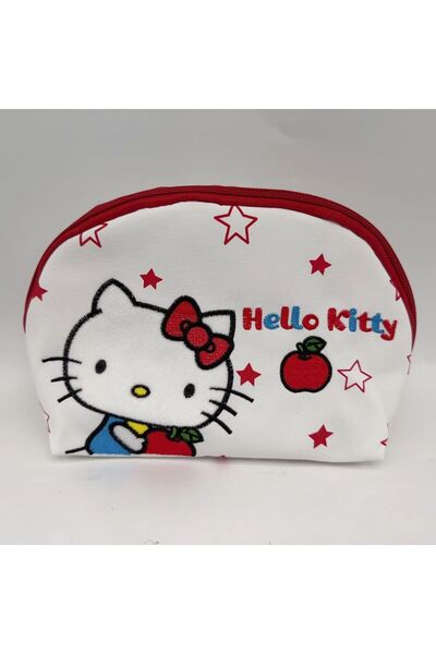 Choice MINISO Hello Kitty Cotton Sanrio Makeup Bag Large Capacity Portable Tr...